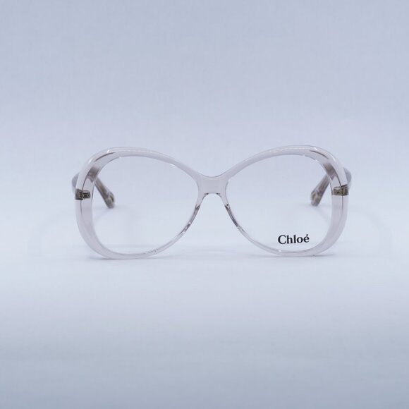 Chloe CH0011O 002 Eyeglasses Transparent Pink 56mm Butterfly Frame - Picture 3 of 10